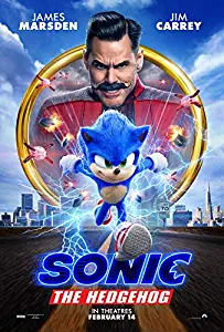 SONIC THE HEDGEHOG (2020) Original Authentic Movie Poster 27x40 - DS - Ben Schwartz - James Marsden - Jim Carrey - Tika Sumpter