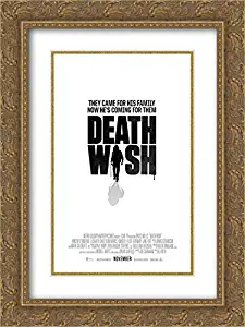 Death Wish 18x24 Double Matted Gold Ornate Framed Movie Poster Art Print