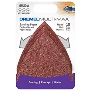 Dremel MM80W Multi-Max Grit Sand Paper, Wood, 18-Pack
