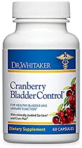 Dr. Whitaker's Cranberry Bladder Control for Bladder Health and Improved Urinary Control, 60 Capsules (30-Day Supply)