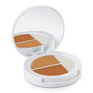 Sheer Cover Studio – Conceal and Brighten Highlight Trio – Two-Toned Concealers – Shimmering Highlighter – Tan/Dark Shade – With FREE Concealer Brush – 3 Grams