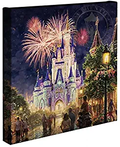 Thomas Kinkade Studios Disney's Main Street USA 14 x 14 Gallery Wrapped Canvas - Walt Disney World