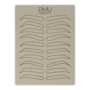 PMU Cosmopolitan Pack | Microblading Practice Skin Double-Sided | Professional Realistic Hairstroke Tattoo Latex | Special Variety Eyebrow Designs For Cosmetic Tattooing (Black - 10)