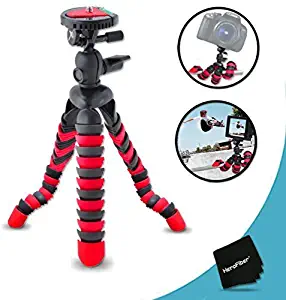 12” Inch Flexible Tripod for Canon EOS Rebel T7i T7 T6i T6S T5i T5 T4i T3i T3 T2i SL3 SL2 SL1 EOS 90D 80D 70D 60D 7D 6D 5D 750D 700D 650D 1300D 1200D 1100D EOS M3 M2 XTi 7D Mark II III DSLR Cameras.