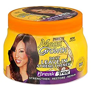 Mega Growth Break Free Daily Leave-In Strengthener - Restore & Repair Damaged Hair, Stops Chemical Damage, Moisturizes, Correct Breakage, Contains Olive Oil, Shea Butter & Avocado Oil, 15 oz