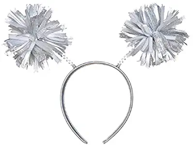 Amscan Pom Pom Headbopper, Party Accessory, Silver