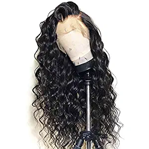 13x6 Lace Front Wig Loose Wave Deep Part Human Hair Wigs with Baby Hair Lace Front Wigs for Black Women 130% Density Natural Color 16 inch