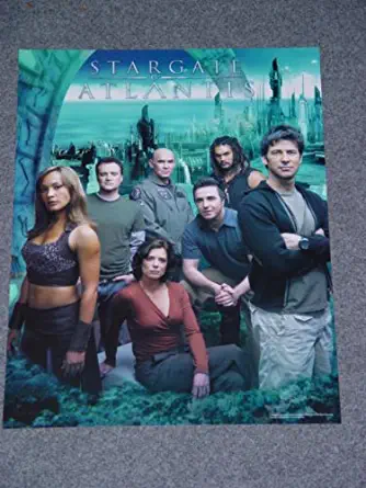 Stargate Atlantis Ancient City Group Shot Poster 18 x 24 inches Joe Flanigan, Rachel Luttrell, David Hewlett, Jason Momoa, Torri Higginson, Paul McGillion & Mitch Pileggi