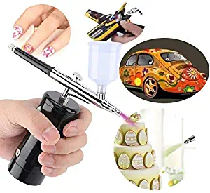 REEXBON Airbrush Kit, Portable Handheld Air Brush Set with Compressor Rechargeable Cordless Airbrush for Cake Decorating Makeup Art Nail Model Painting Tattoo Manicure