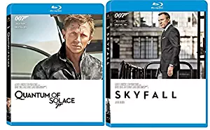 Skyfall Blu Ray & Quantum of Solace 2 Pack James Bond 007 Daniel Craig Set