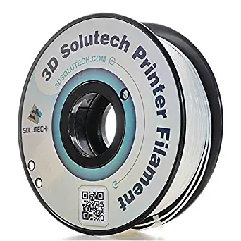 3D Solutech Real White 3D Printer PLA Filament 1.75MM Filament, Dimensional Accuracy +/- 0.03 mm, 2.2 LBS (1.0KG) - PLA175RWHT