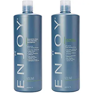 Enjoy Sulfate Free Volumizing Shampoo and Conditioner 33.8 oz. DUO + 2 Free Samples