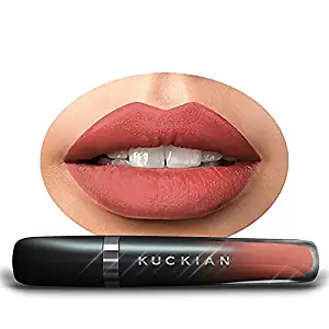 SIMI - 12 Hour Peach Coral Lipstick Matte (Very Natural & Flattering) - Liquid Velvet Supremé by Kuckian - Vitamin E, Cruelty Free, Matte Lipstick, Vegan, Long Lasting