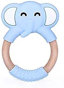 Mad | Elephant Baby Teething Toys for Baby | Self-Soothing Pain Relief Soft Silicone Elephant Teether for Babies, Toddlers, Infants, Girls and Boys | Natural Organic BPA Free | 0-36 Months (Blue)