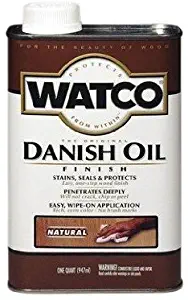 Watco 242218 Danish Oil Wood Finish, Low VOC, Quart, Natural