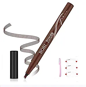 Eyebrow Tattoo Pen, Microblading Eyebrow Pen, Waterproof Eyebrow Pencil for Professional Makeup, Draws Natural Brow Hairs & Fills in Sparse Areas & Gaps, Lasting eye makeup (BLONDE)