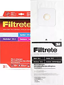 3M Filtrete Electrolux/Kenmore/Eureka Central CV-2 Synthetic Vacuum Bag Red