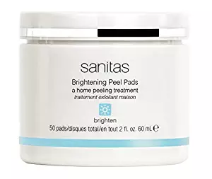 Sanitas Skincare Brightening Peel Pads, Home Peeling Treatment, 50 pads / 2 Ounces