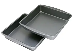 OvenStuff Non-Stick Square Cake Pan 2 Piece Set, 9"