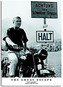The Great Escape Steve McQueen Poster - 91.5 x 61cms (36 x 24 Inches)