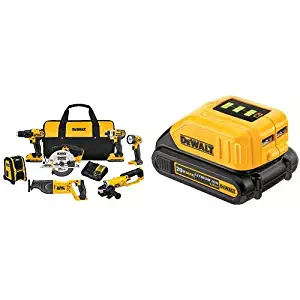 DEWALT DCK720D2 2 Ah 20V MAX Compact 7-Tool Combo Kit and USB Power Source