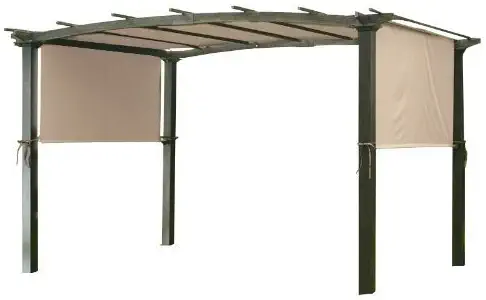 Garden Winds Universal Replacement Canopy Top Cover for Pergolas - Riplock 350 - Beige