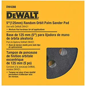 DEWALT DW4388 5-Inch Random Orbit Palm Sander Pad, Medium (Fits the DW421K and DW423K)