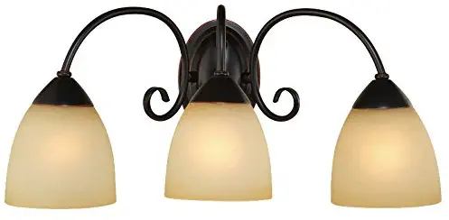 Hardware House Berkshire Series 3 Light Oil Rubbed Bronze 20-1/4 Inch by 8-3/4 Inch Bath / Wall Lighting Fixture : 16-8397