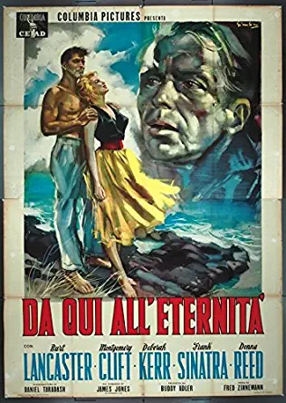 From Here To Eternity (1953) Original Italian 79x55 Movie Poster FRANK SINATRA DEBORAH KERR BURT LANCASTER Directed by FRED ZINNEMANN Art by Sandro Symeoni