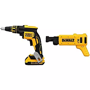 DEWALT DCF620D2 2.0AH 20-volt MAX XR Li-Ion Brushless Drywall ScrewGun with Drywall ScrewGun Cordless Collated Attachment