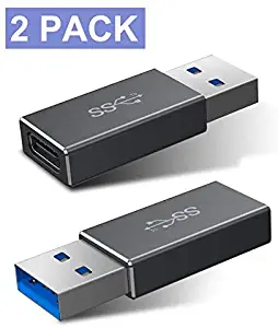 USB C Female to USB 3.0 Male Adapter (2 Pack),Double-sided 5Gbps GEN 1 USB Type A 3.1 Connector for Oculus Quest Link,iPhone 11 iPad Pro Max,AirPods,Samsung Galaxy Note 10 S20 Plus Ultra,Google Pixel