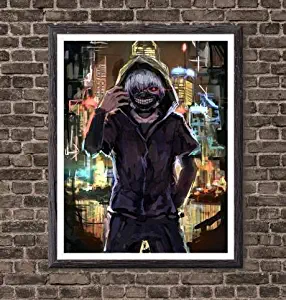 Tokyo Ghoul Kaneki Ken Japanese Anime Canvas Art Print,8 x 10 Inches,No Frame