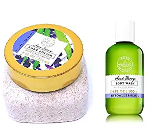 Bath & Body Works Pure Simplicity Acai Berry HYPOALLERGENIC BODY CARE SET - Body Polish and Body Wash