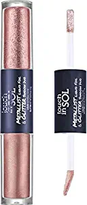 TOUCH IN SOL Metallist Liquid Foil & Glitter Eye Shadow Duo (#17 Odelia) - Glimmering Liquid Metallic Foil Eyeshadow, Long Lasting Rich Glitter Eye Makeup, Vegan, Gluten and Paraben Free