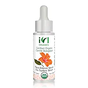 Aqua Balance Serum 30ml - 100% USDA Certified Organic Skincare, Anti-aging, Hydrating, Calming with Hibiscus, Amla, Rose, Acai, Calendula, also for Stretchmarks, Non-GMO, Vegan, No-Glycerine