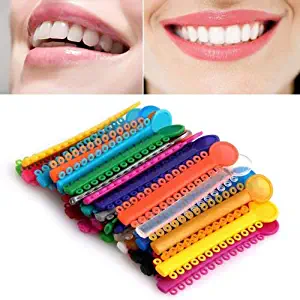 Ocean Aquarius Dental Orthodontics Elastic Ligature Ties Multi Color Rubber Band 1 Pack 1040Pcs