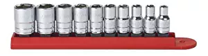GEARWRENCH 10 Pc. 1/4" Drive 6 Point Standard SAE Socket Set - 80303