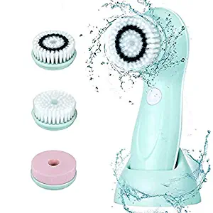 AKOOTE Facial Brush Rechargeable Rotating Waterproof Cleansing Brush Set 2019 NEW style 2 Speeds With 3 Brush Heads Blackhead Remover Exfoliating Massage