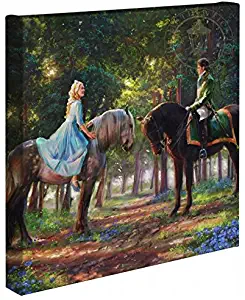 Thomas Kinkade Studios Cinderella Romance Awakens 14 x 14 Gallery Wrapped Canvas