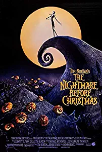 Nightmare Before Christmas Movie Poster US Version, Size 24x36