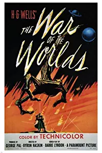 The war of the worlds MOVIE POSTER H. G. Wells 1953 24X36 rare hot NEW (reproduction, not an original)