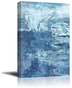 wall26 - Abstract Blue Artwork Gallery - Canvas Art Wall Art - 24"x36"