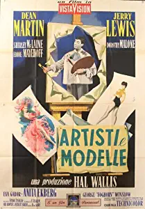 Artists and Models Movie Poster (27 x 40 Inches - 69cm x 102cm) (1955) Italian -(Dean Martin)(Jerry Lewis)(Shirley MacLaine)(Dorothy Malone)(Eddie Mayehoff)(Eva Gabor)