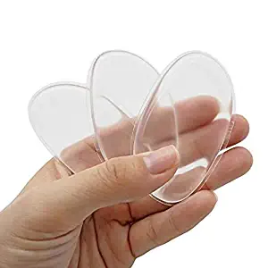 3 Pack Silicone Makeup Sponge [Washable] Premium Quality - Clear Silisponge Cosmetic Puff Pad - Liquid/Gel Foundation, Highlighter, Make Up, Concealer, Primer & BB Cream Applicator