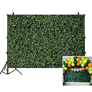 Allenjoy 7x5ft Nature Green Lawn Leaves Backdrop for Photography Grass Floordrop pictures Background Spring Party Ground Decor Outdoorsy Theme Newborn Baby Shower Lover Wedding Photo Studio Props Drop