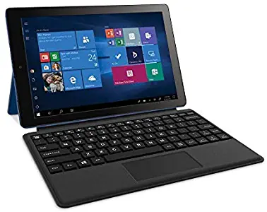 RCA Cambio 10.1 inches 2 in 1 32GB Tablet with Windows 10, Intel Atom Z8350 2GB RAM, Includes Keyboard (Navy) (Renewed)