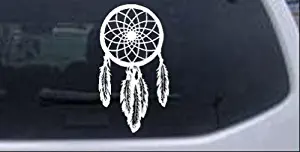 Dreamcatcher Western Car or Truck Window or Laptop Decal Sticker -- White 6in X 3.3in