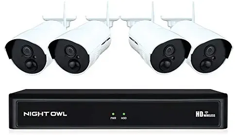 Night Owl Wireless Home Security Camera System with 4 AC Powered 1080p HD Indoor/Outdoor Wireless Digital IP Cameras with Night Vision (Expandable up to a Total of 8 Wireless Devices), 1 TB Hard Drive