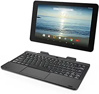 RCA Viking Pro 10" 2-in-1 Tablet 32GB Quad Core Charcoal Laptop Computer with Touchscreen and Detachable Keyboard Google Android 6.0