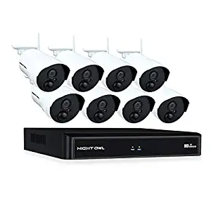 Night Owl Wireless Home Security Camera System with 8 AC Powered 1080p HD Indoor/Outdoor Wireless IP Cameras with Night Vision and 1TB Hard Drive, Google Assistant Compatibility